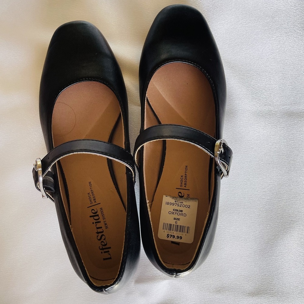 LifeStride Womens Cameo MJ Mary Jane Soft System Low Heels Black  6M New w/ Tag - Picture 10 of 10